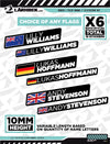12 Personalised rider name / ID stickers - CYCLE BIKE | MTB | FRAME | HELMET