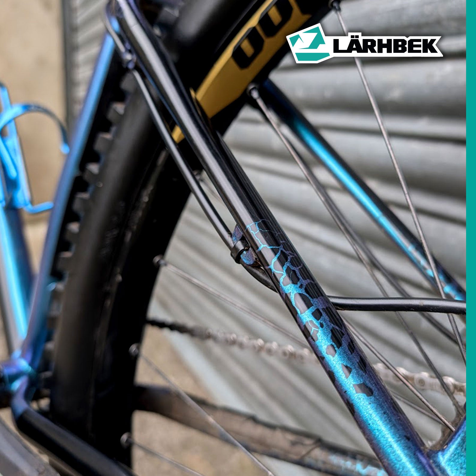 Bike Shield – Clear Frame Protection with Printed Graphic Pattern