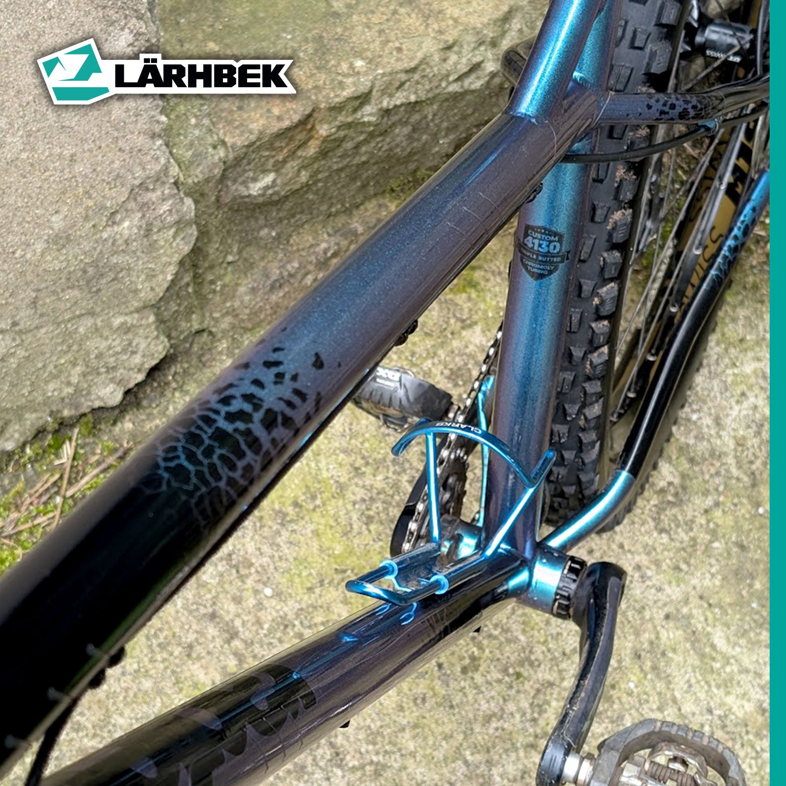 Bike Shield – Clear Frame Protection with Printed Graphic Pattern